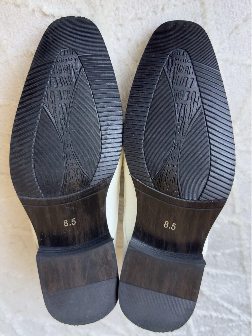 Bruno Marc White Cap Toe Oxford Dress Shoes Men’s 8.5 Wedding Church Prom Tuxedo